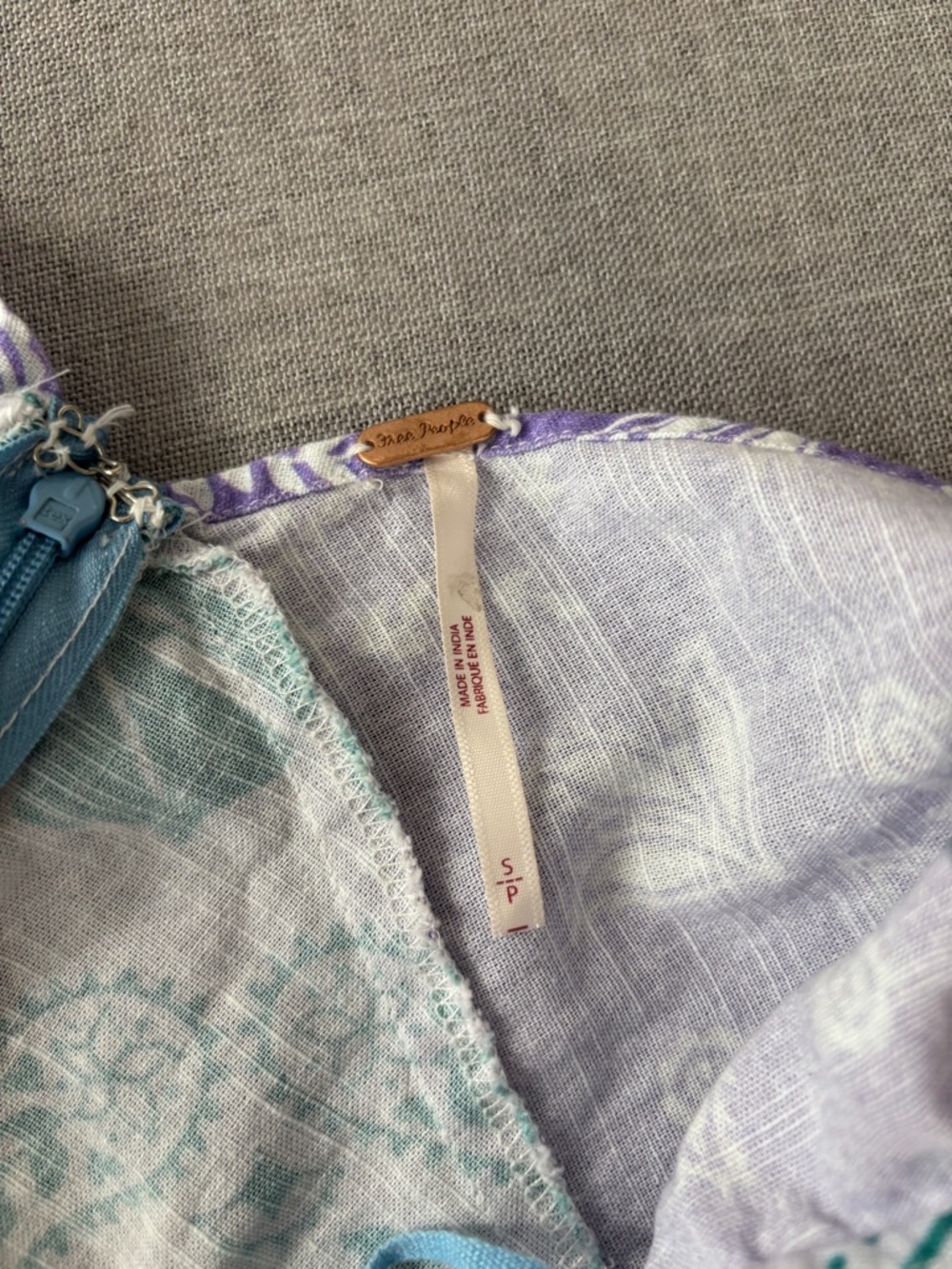 Free People Wish You Would Midi Dress Ocean Combo - Picture 4 of 6